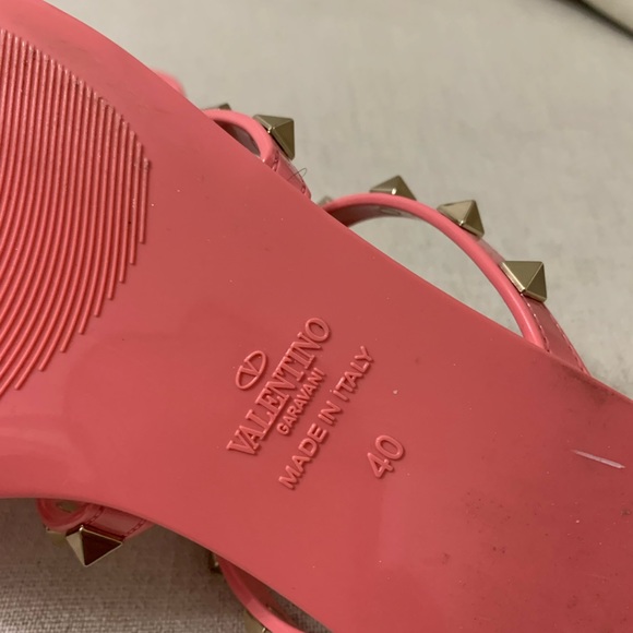 VALENTINO GARAVANI Rockstud Jelly Sandal Shoes Size 40 - Picture 13 of 15